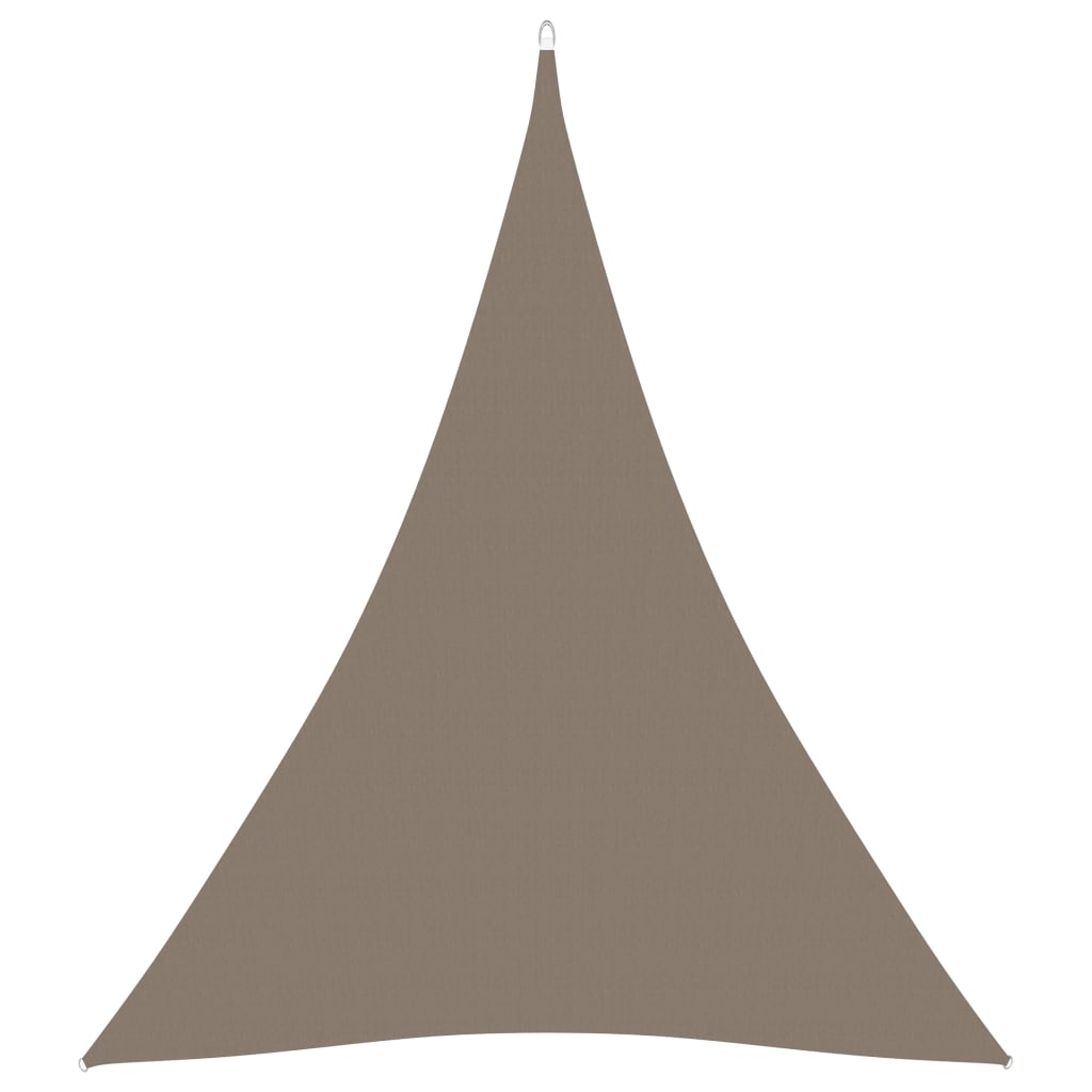 vidaXL saulessargs, 3x4x4 m, trijstūra, pelēkbrūns oksforda audums