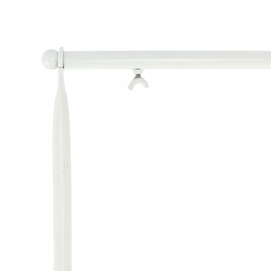 Esschert Design dekoratīvs galda stienis ar skavu, balts