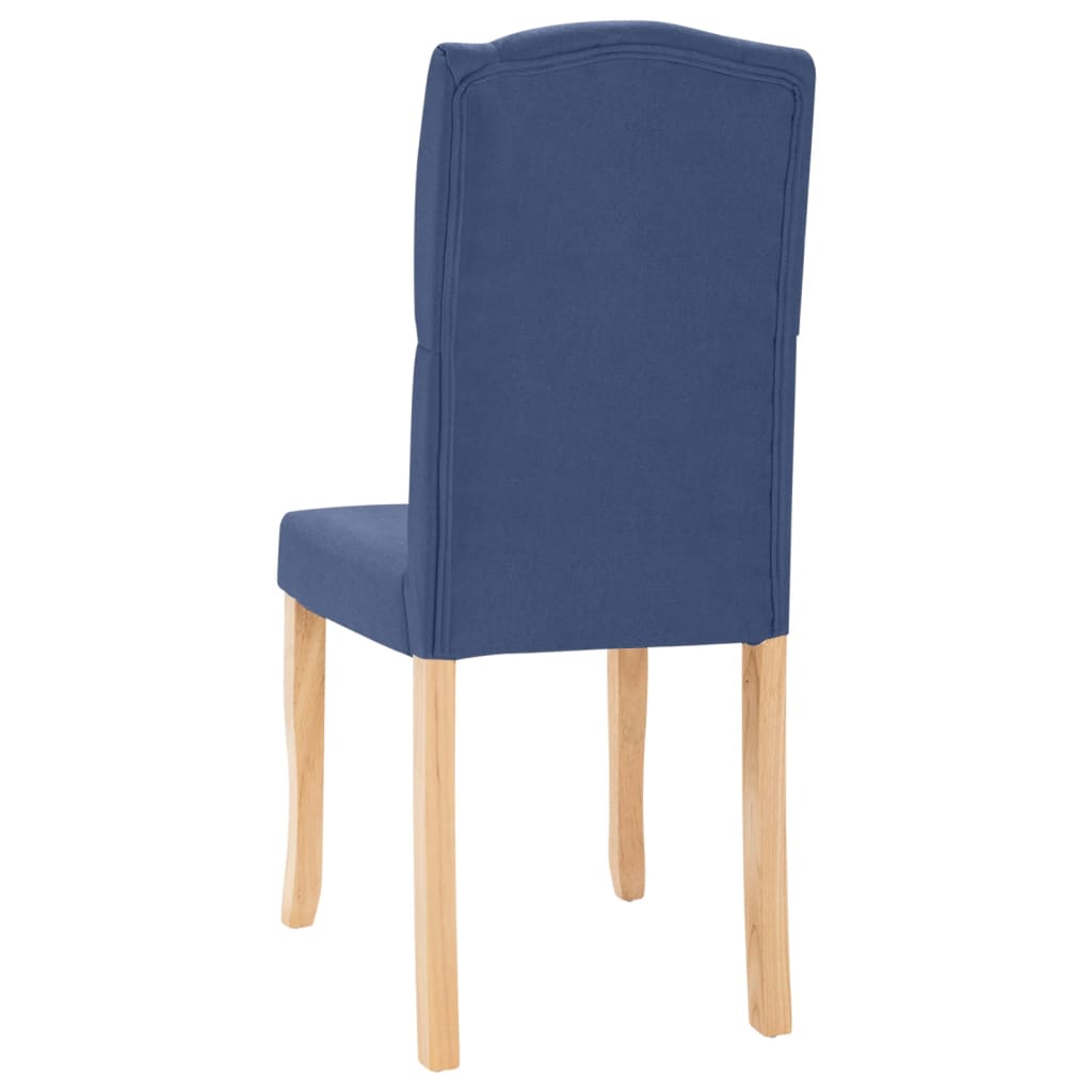 vidaXL virtuves krēsli, 2 gab., zils audums