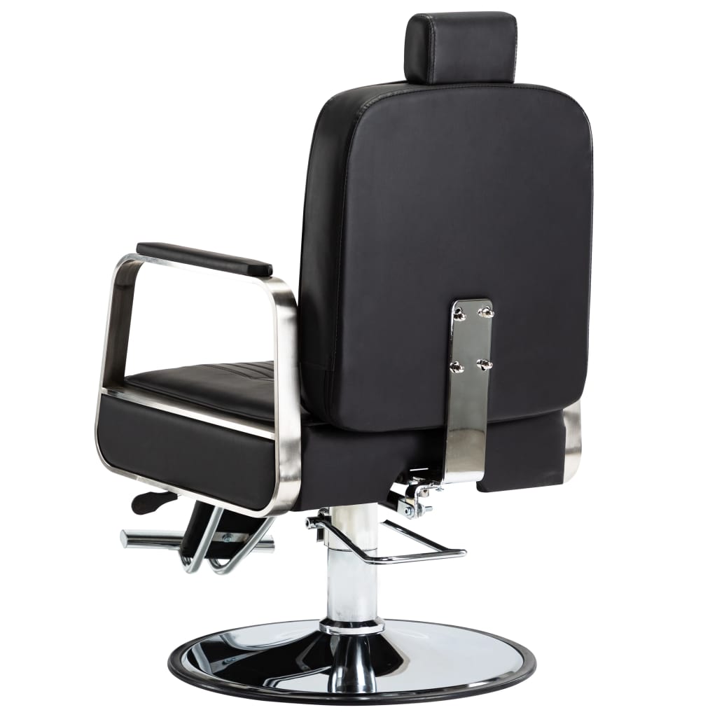 vidaXL profesionāls frizieru krēsls, melna mākslīgā āda