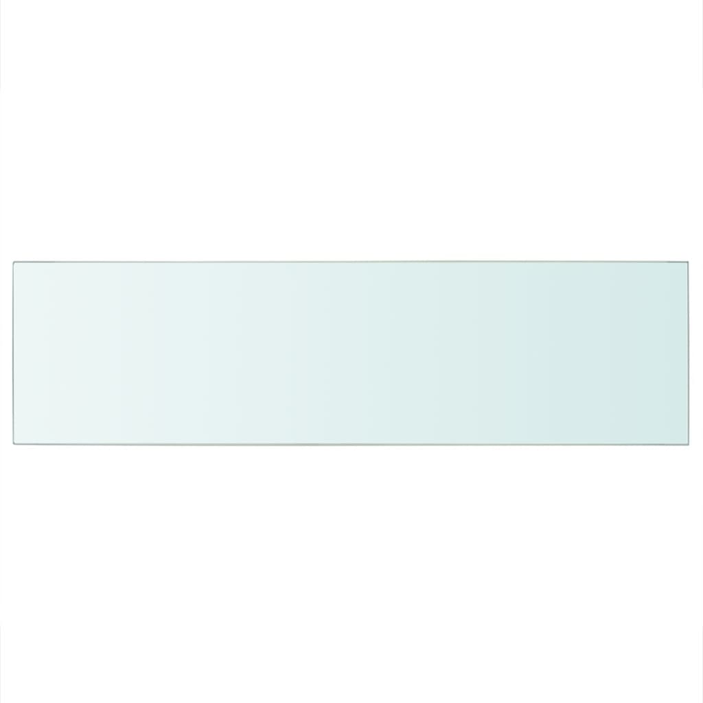 vidaXL sienas plaukts, 90x25 cm, caurspīdīgs stikls