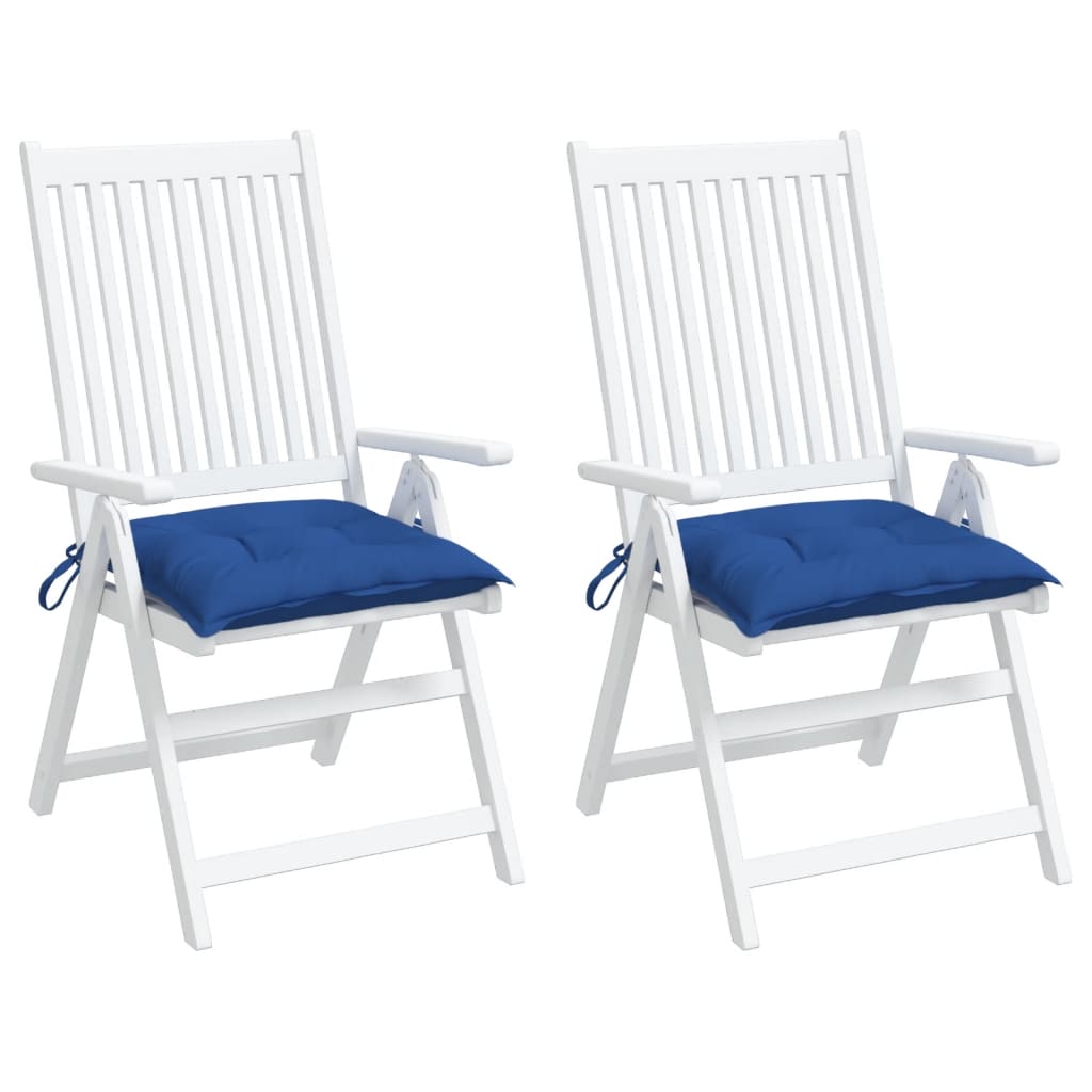 vidaXL dārza krēslu spilveni, 2 gab., zili, 50x50x7 cm, audums