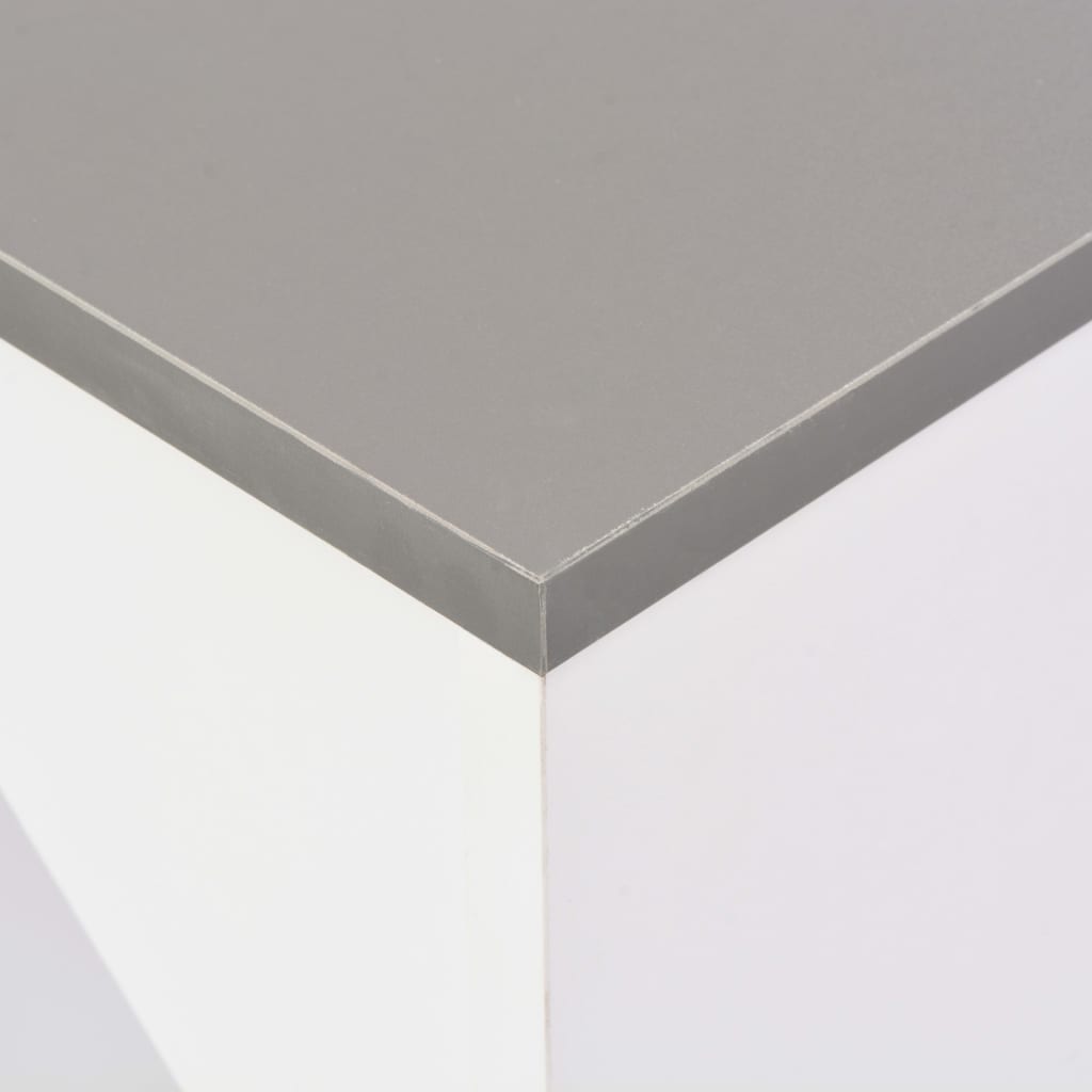 vidaXL bāra galds ar pārvietojamu plauktu, 138x39x110 cm, balts