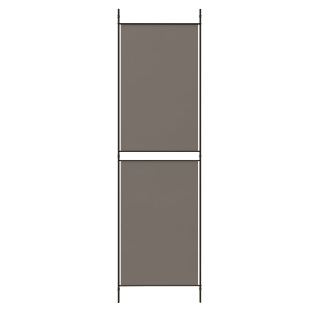 vidaXL 5-paneļu istabas aizslietnis, 250x180 cm, antracītpelēks audums