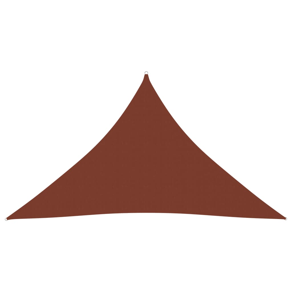 vidaXL saulessargs, 2,5x2,5x3,5 m, trijstūra forma, sarkanbrūns audums