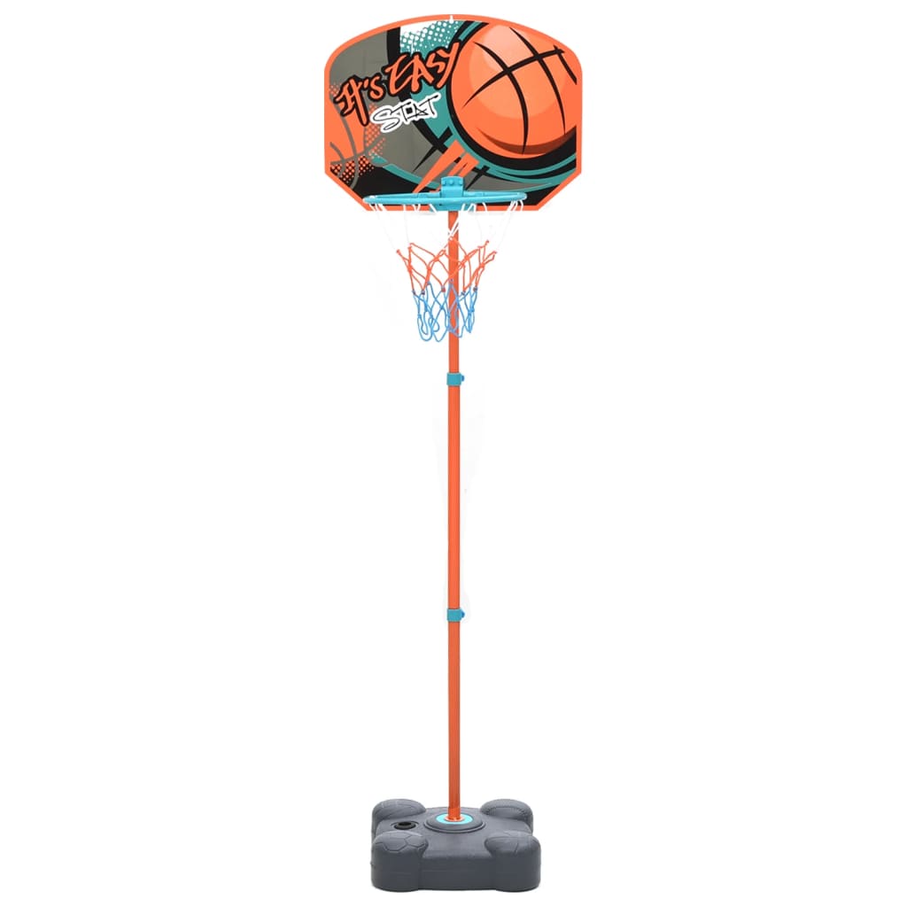 vidaXL basketbola komplekts, regulējams 109-141 cm, pārvietojams