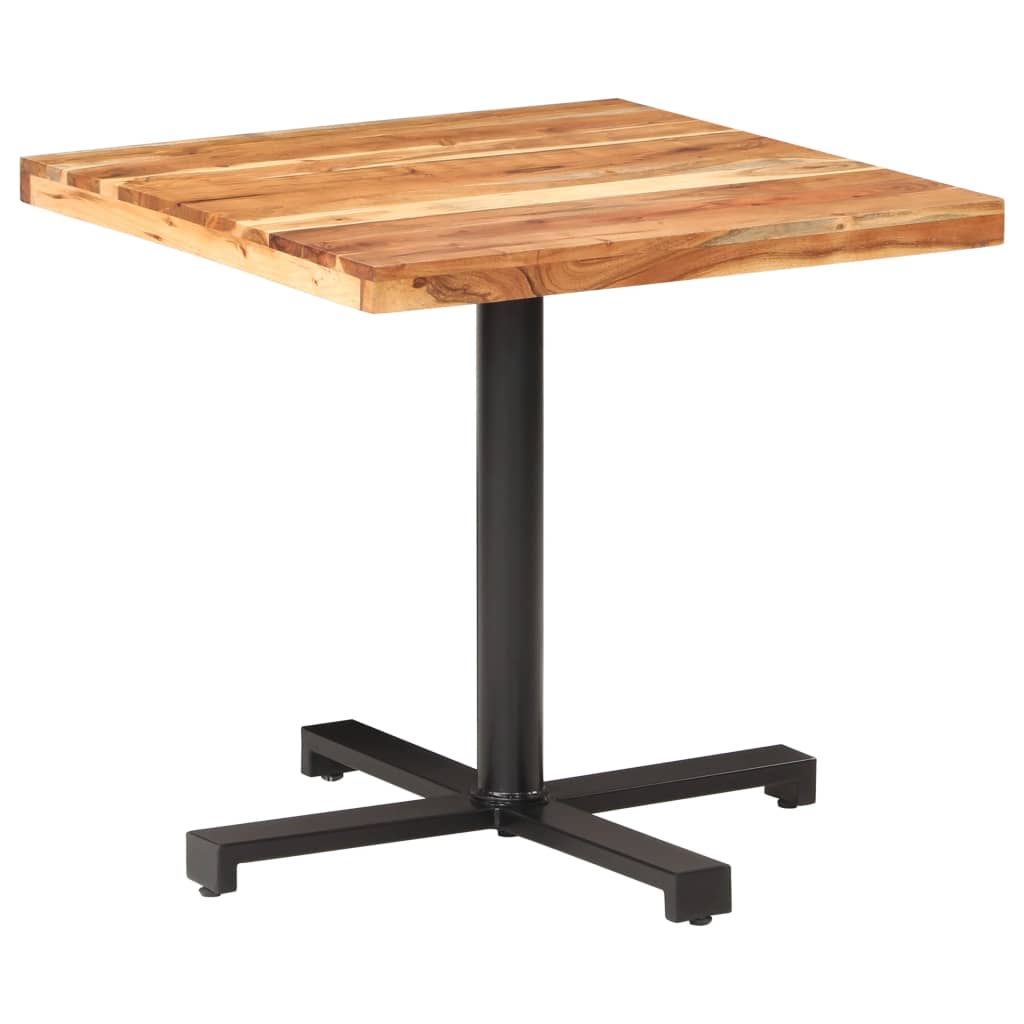 vidaXL bistro galds, kvadrātveida, 80x80x75 cm, akācijas masīvkoks