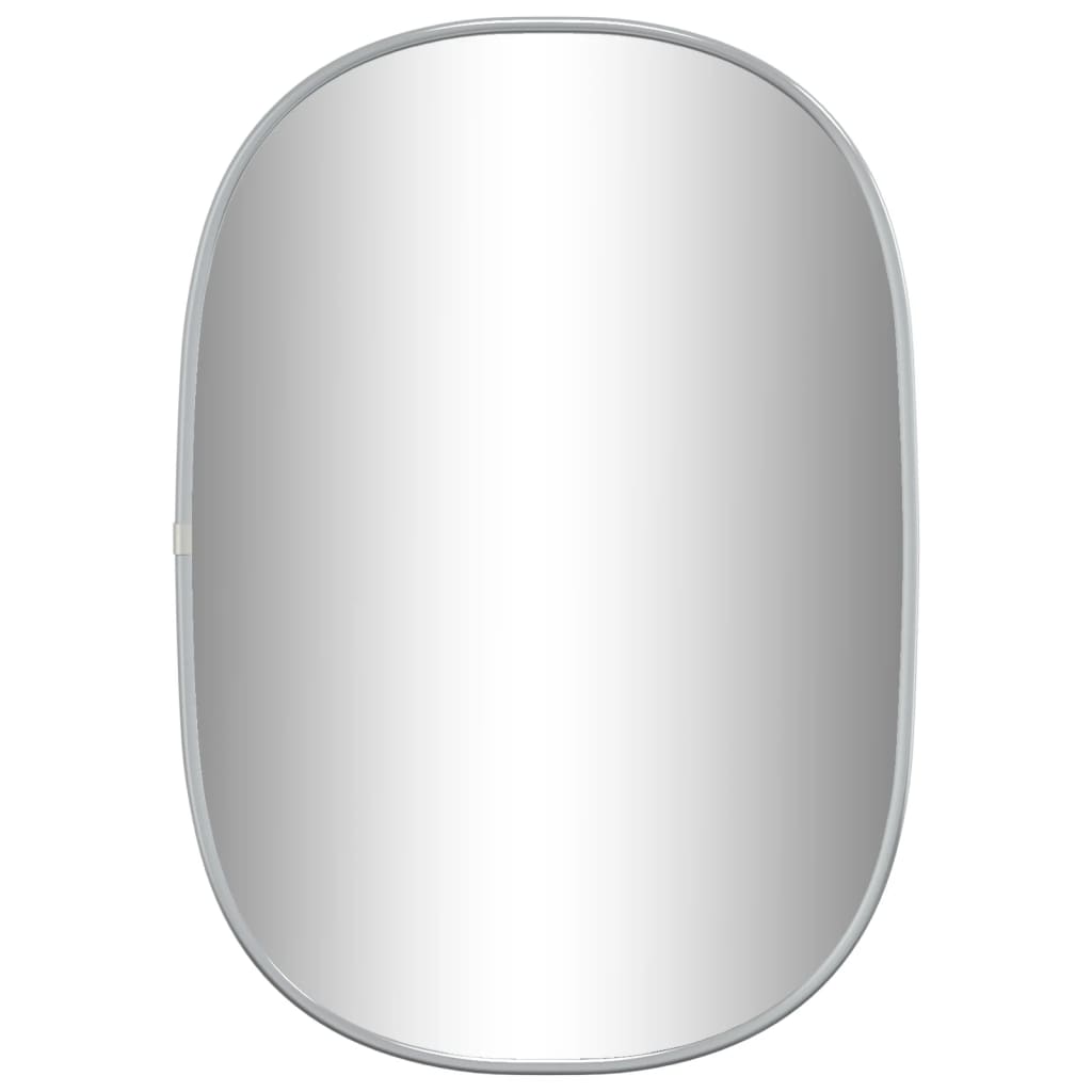 vidaXL sienas spogulis, sudraba krāsā, 50x35 cm