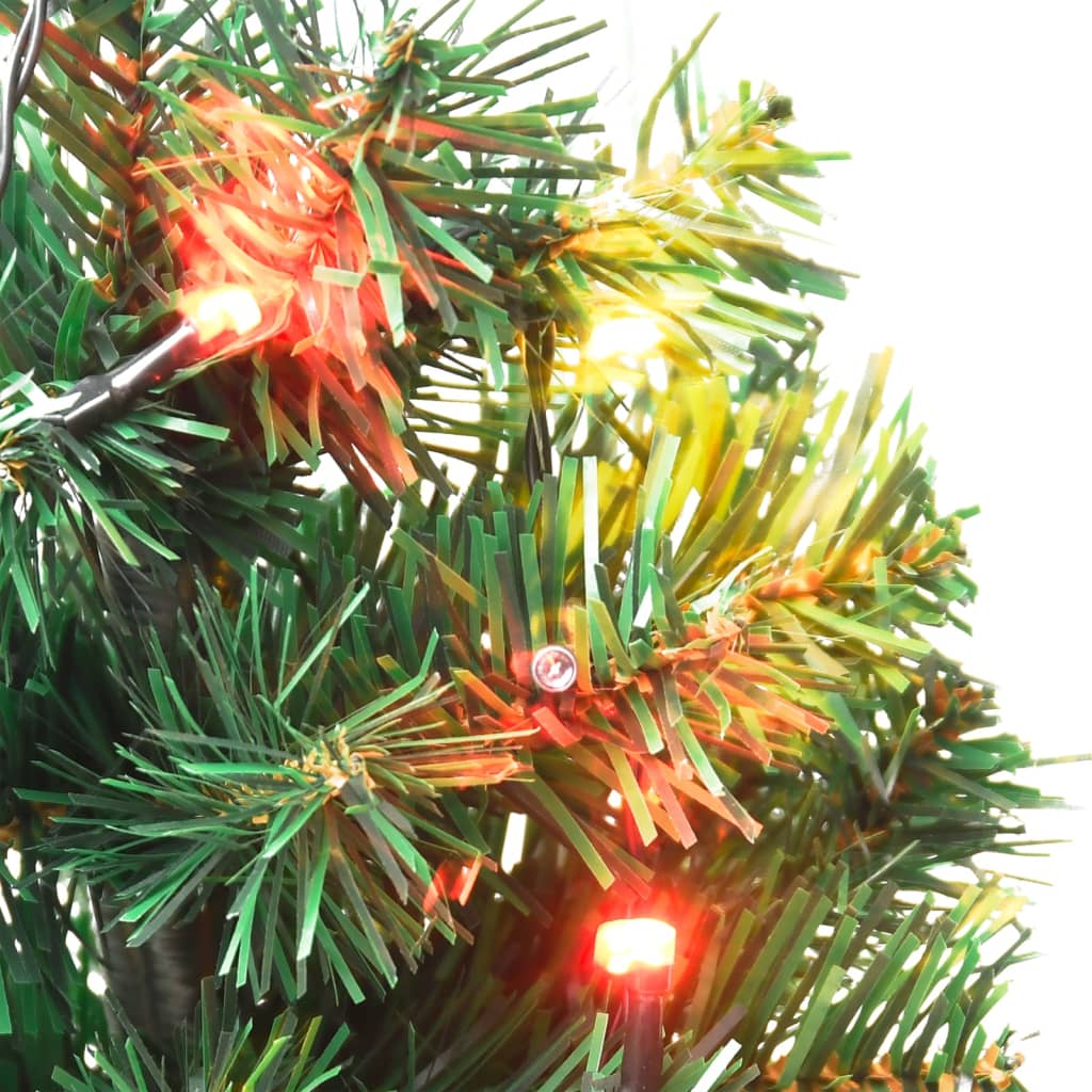 vidaXL Ziemassvētku egļu celiņš, 6 egles, krāsainas LED, 45 cm, PVC