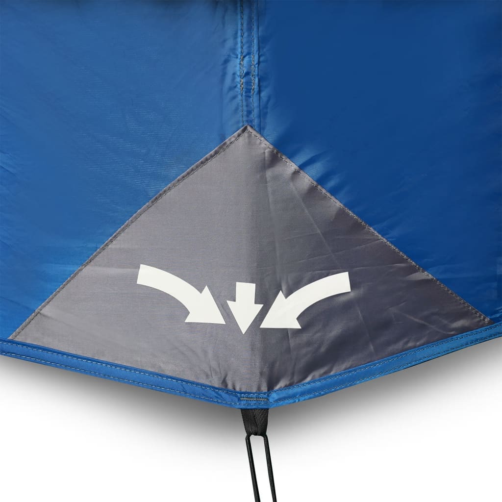 vidaXL kempinga telts ar LED, 9 personām, gaiši zila
