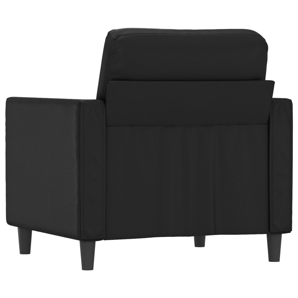 vidaXL atpūtas krēsls, melns, 60 cm, mākslīgā āda