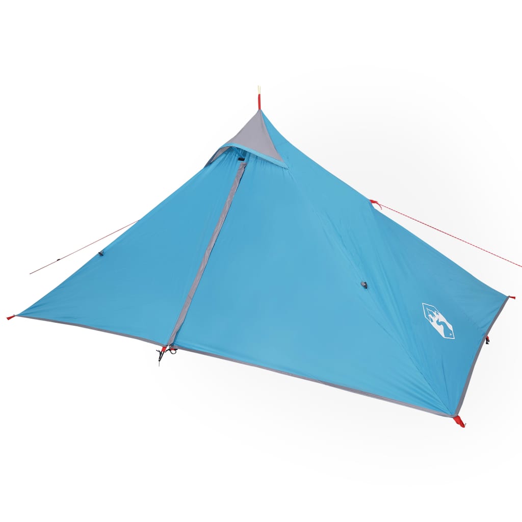 vidaXL kempinga telts 1 personai, zila, ūdensnecaurlaidīga
