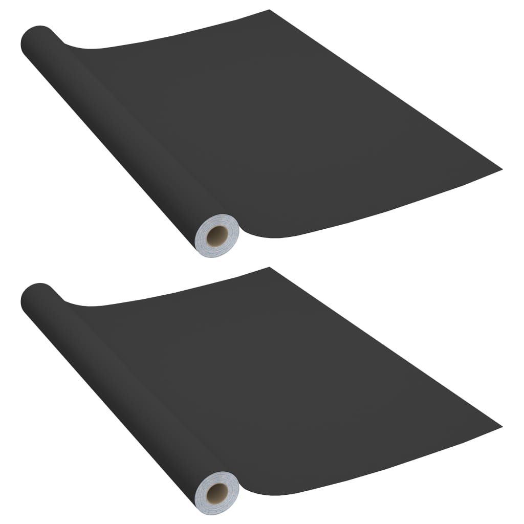 vidaXL mēbeļu līmplēves, 2 gab., melnas, 500x90 cm, PVC