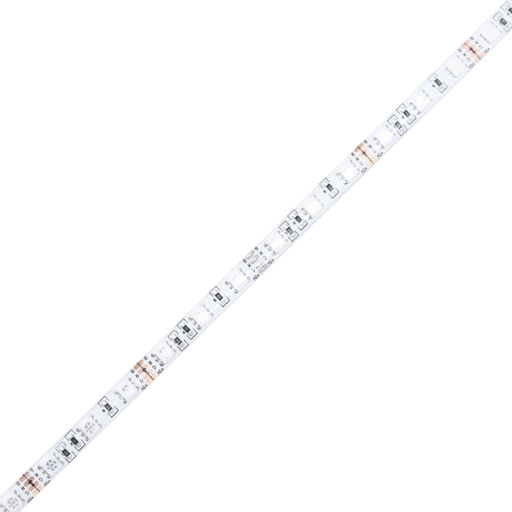vidaXL naktsskapīši ar LED, 2 gab., balti, 70x36,5x40 cm