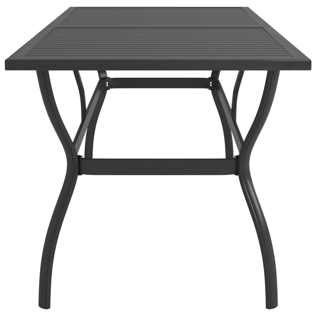 vidaXL dārza galds, antracītpelēks, 190x80x72 cm, tērauds