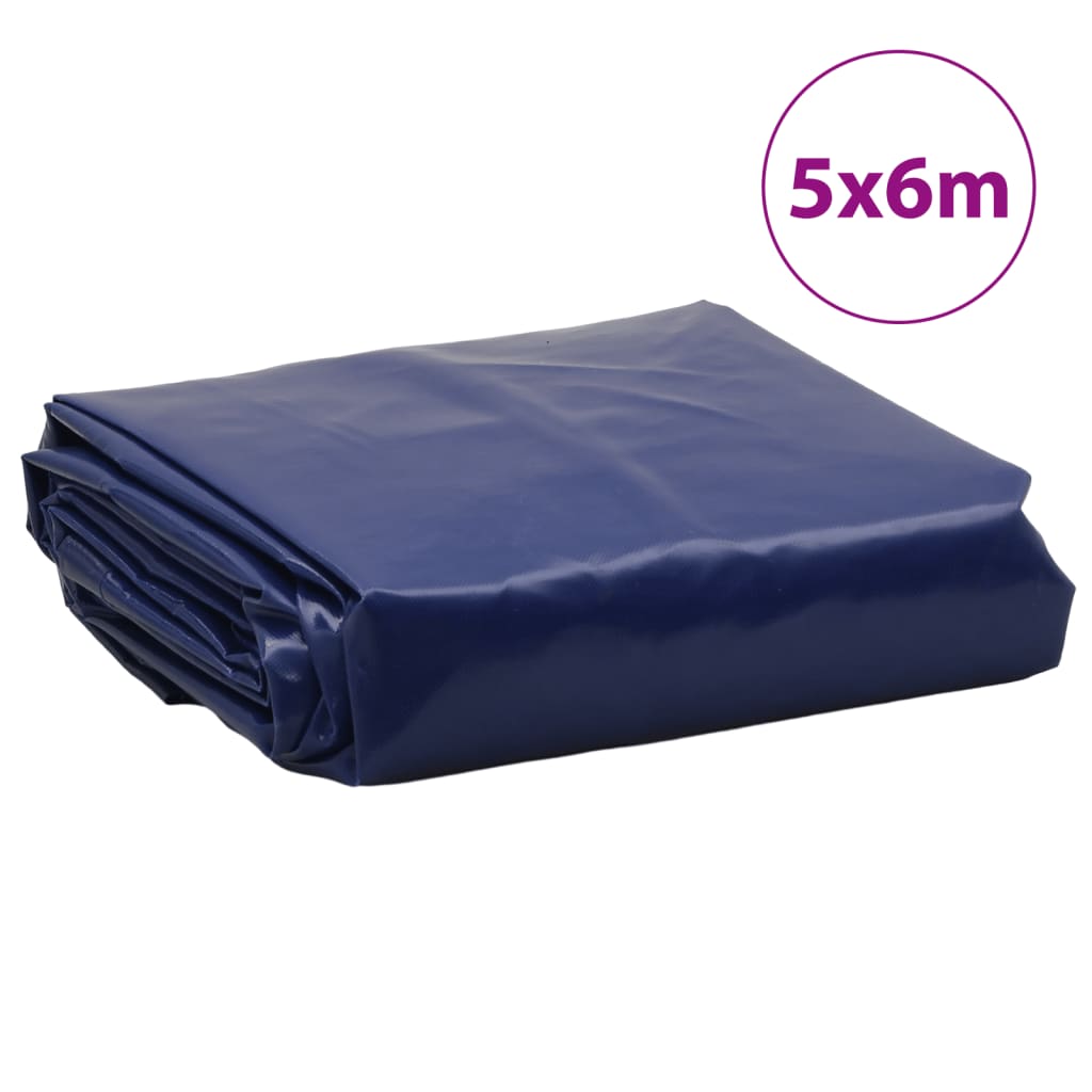 vidaXL brezenta pārklājs, 650 g/m², 5x6 m, zils
