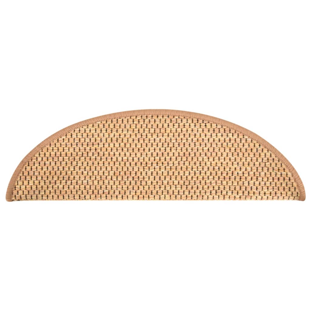 vidaXL kāpņu paklāji, 15 gab., pašlīmējoši, 56x17x3 cm, oranži