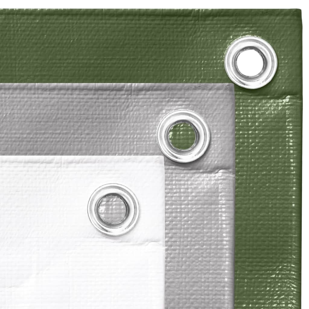 vidaXL brezenta pārklājs, 260 g/m² 8x12 m, zaļš, HDPE