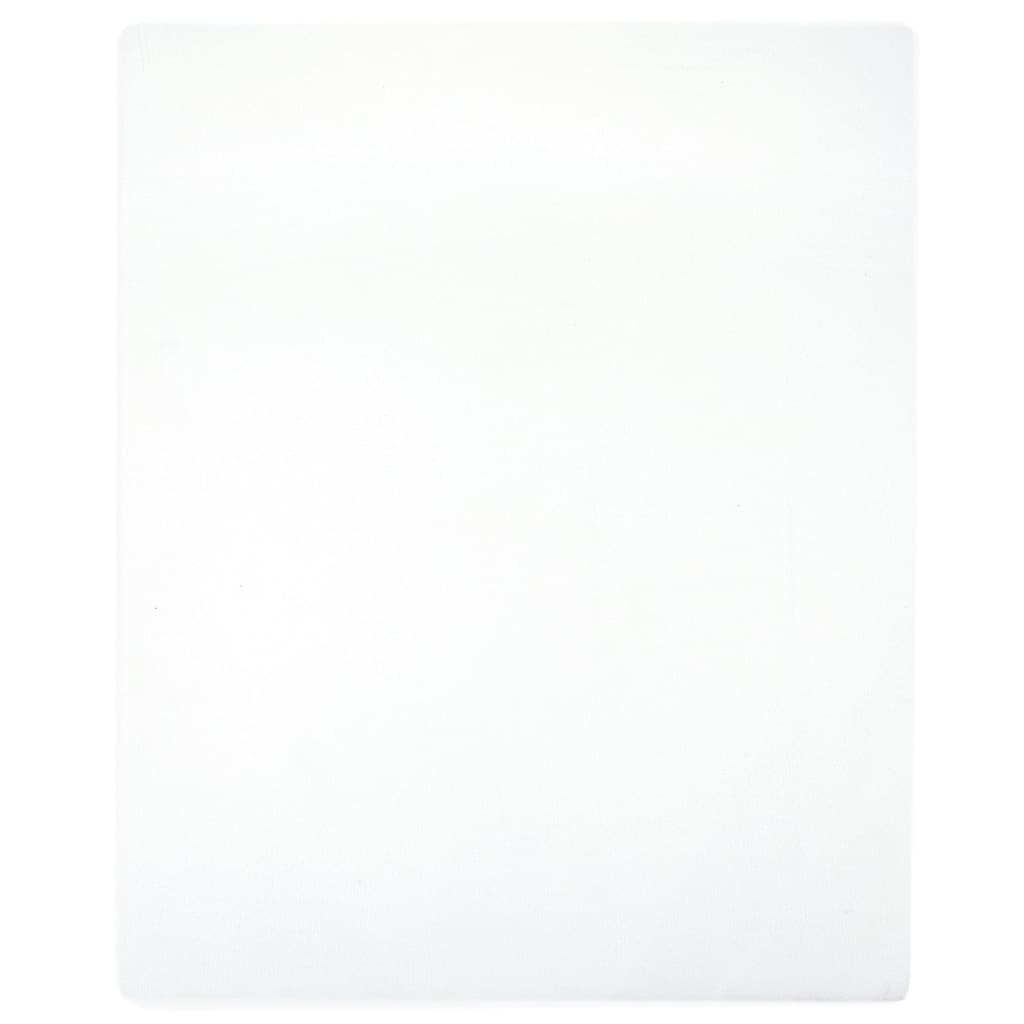 vidaXL palags ar gumiju, balts, 140x200 cm, kokvilna