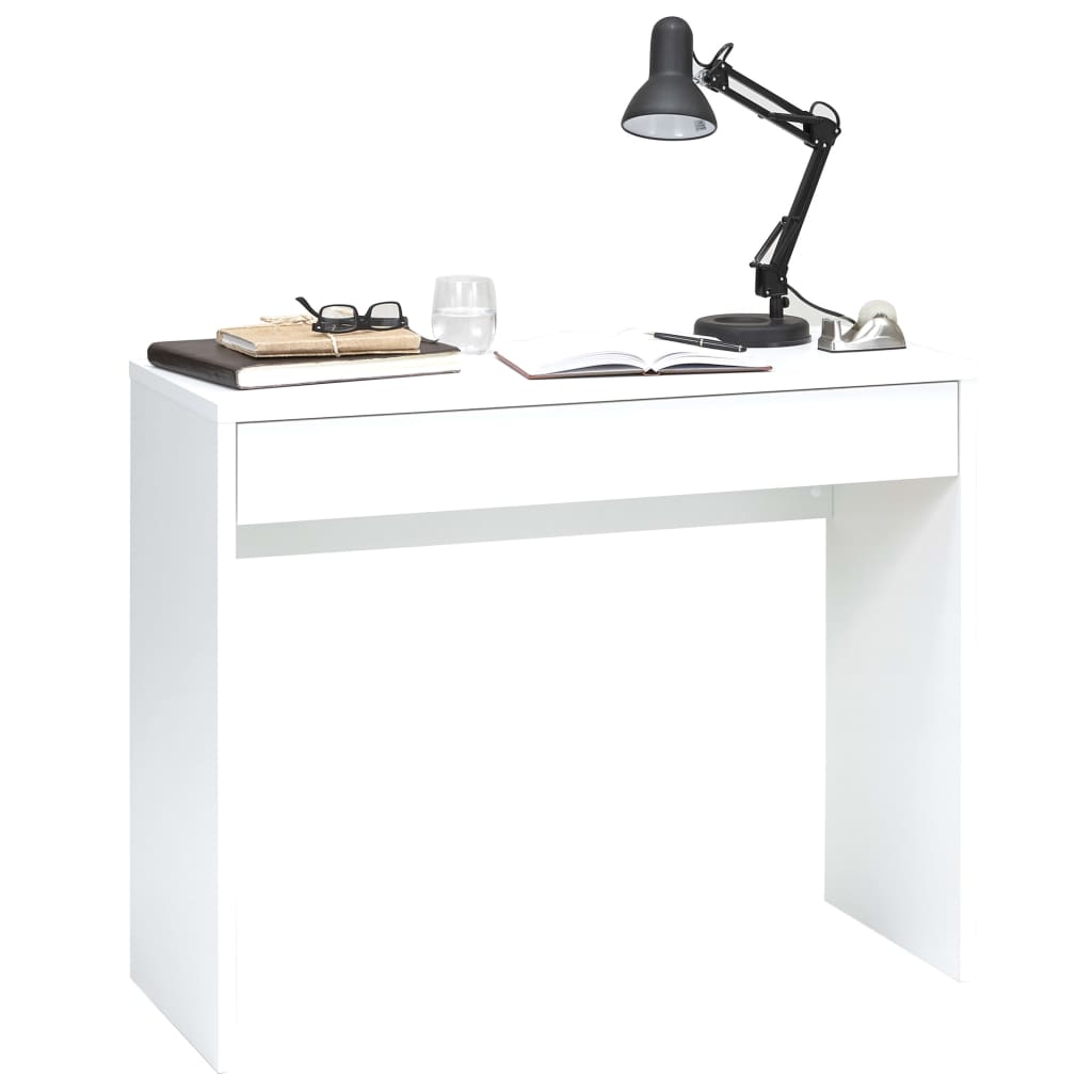 FMD rakstāmgalds ar platu atvilktni, balts, 100x40x80 cm