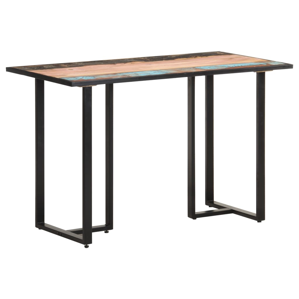 vidaXL virtuves galds, 120 cm, pārstrādāts masīvkoks