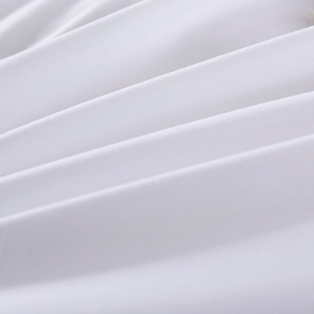 vidaXL gultasveļas komplekts, balts, 200x220/60x70 cm