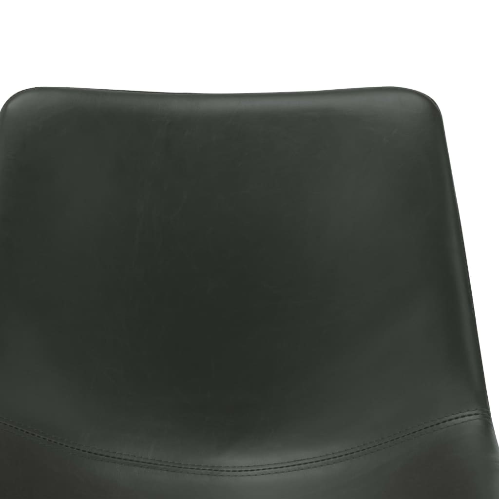 vidaXL virtuves krēsli, 2 gab., pelēka mākslīgā āda