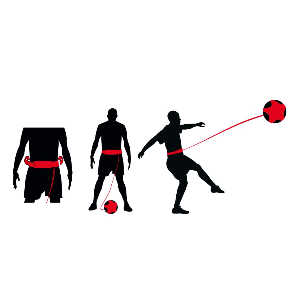 Avento futbola trenažieris, melns ar sarkanu