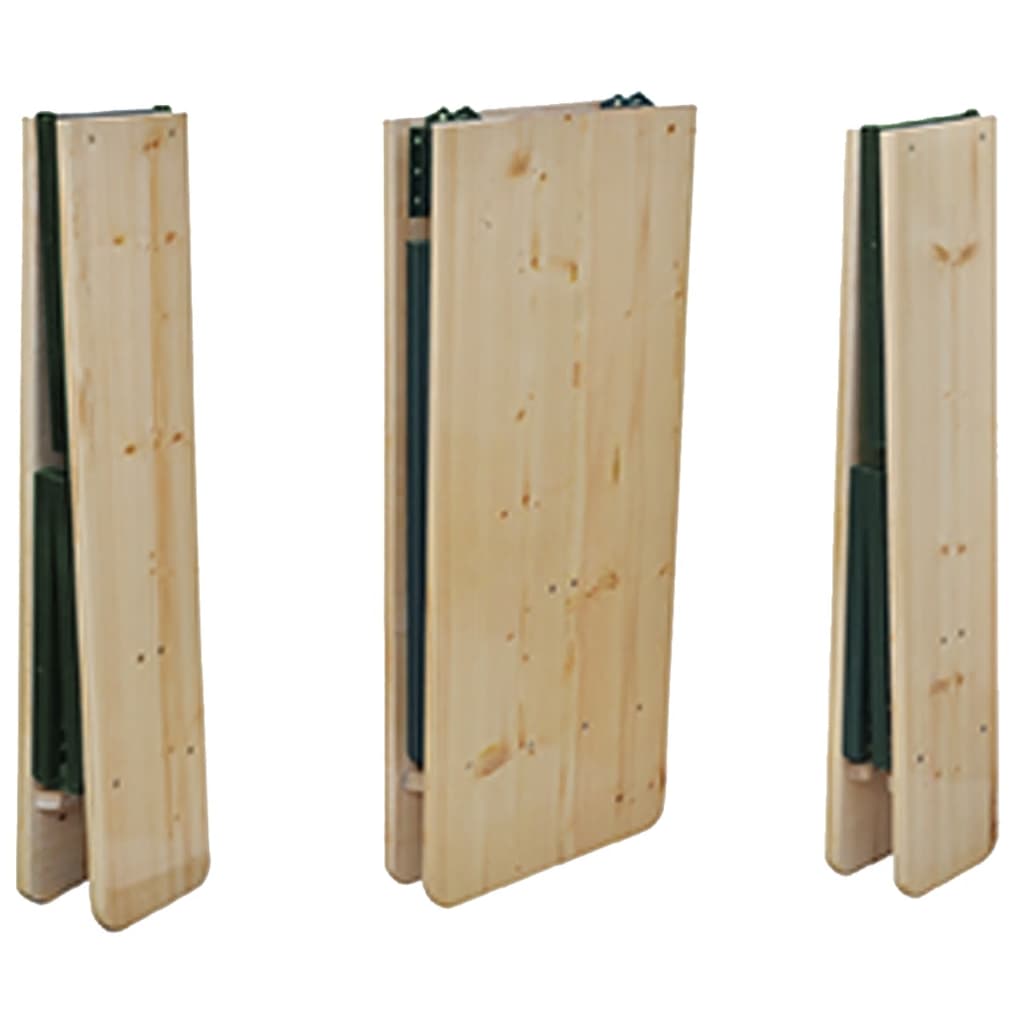 vidaXL saliekams alus galds ar 2 soliem, 220 cm, egles koks