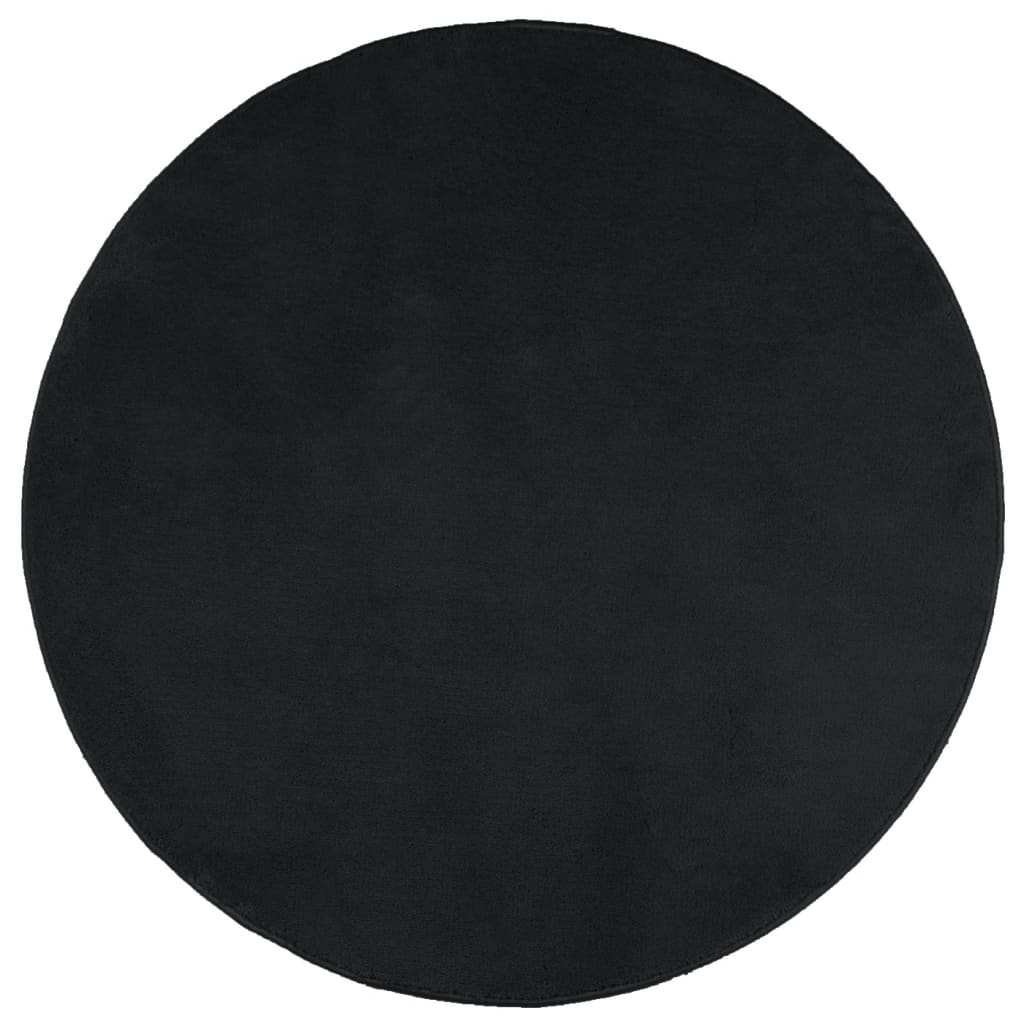 vidaXL paklājs OVIEDO, īsa spalva, melns, Ø 200 cm