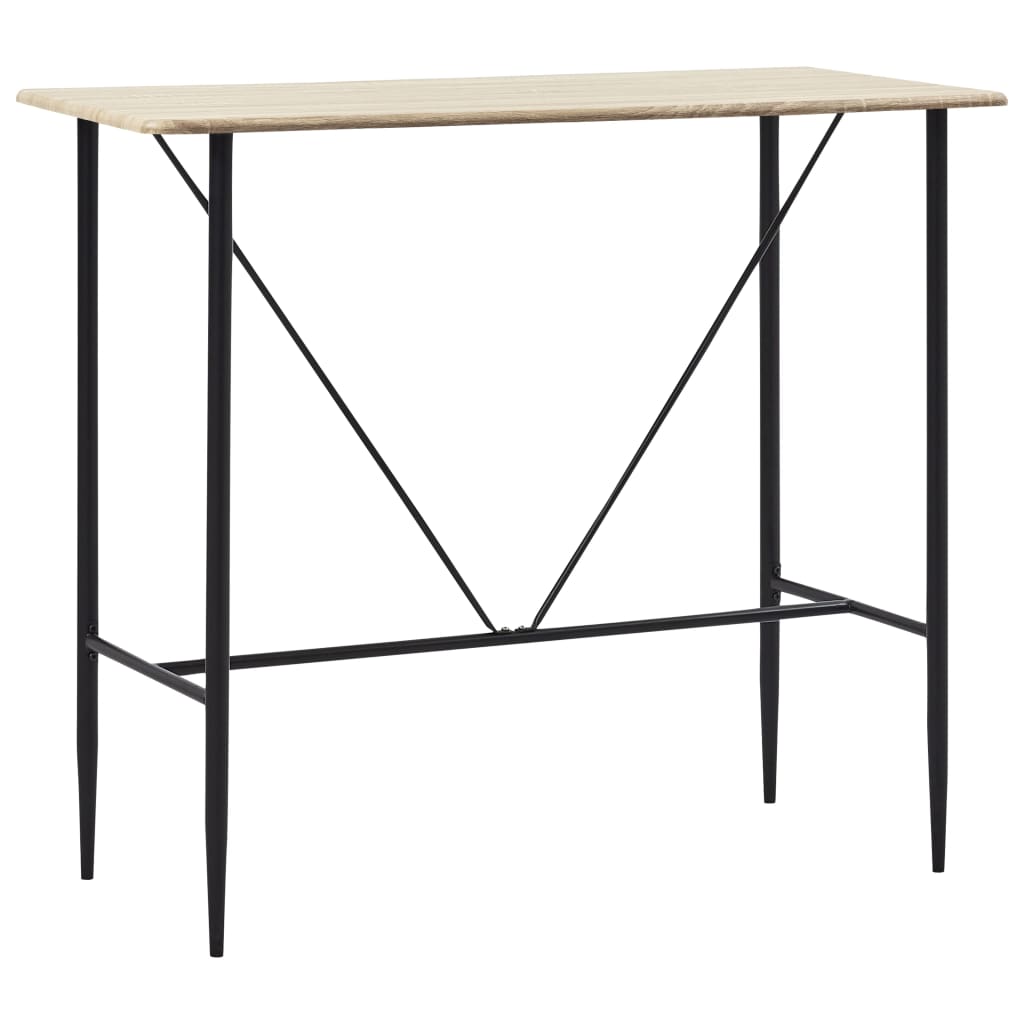 vidaXL bāra galds, ozolkoka krāsā, 120x60x110 cm, MDF