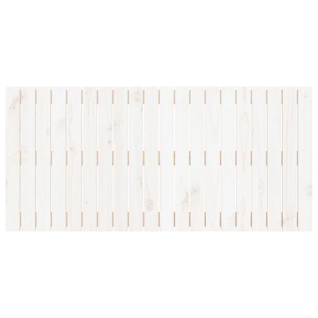 vidaXL sienas galvgalis, balts, 127,5x3x60 cm, priedes masīvkoks