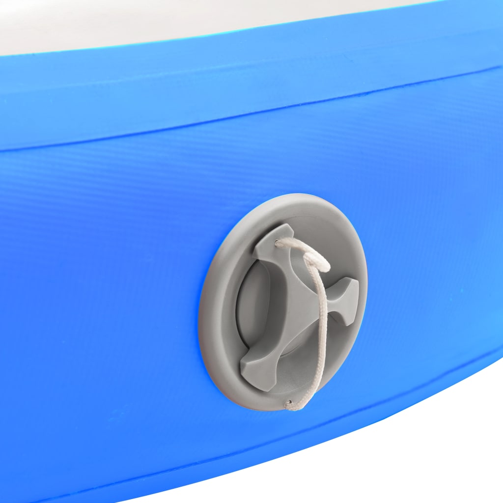 vidaXL piepūšams vingrošanas matracis ar pumpi, 100x100x10cm, zils PVC