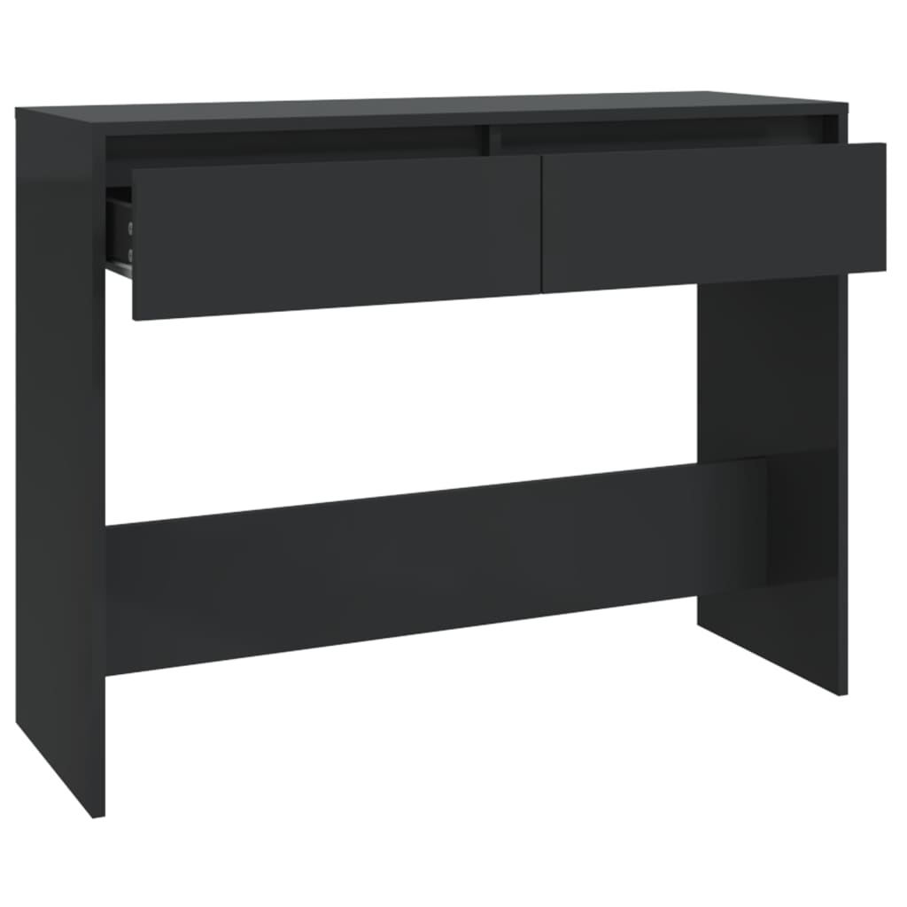 vidaXL konsoles galdiņš, melns, 100x35x76,5 cm, skaidu plāksne