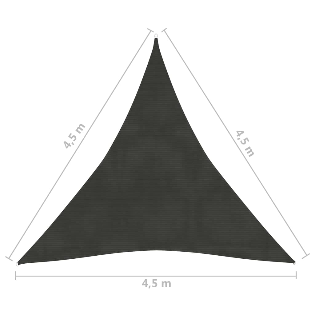 vidaXL saulessargs, 160 g/m², antracītpelēks, 4,5x4,5x4,5 m, HDPE