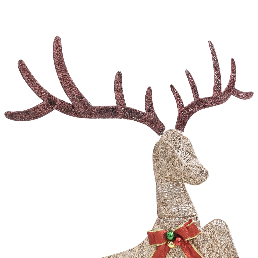 vidaXL Ziemassvētku dekorācija, ziemeļbriedis, 120 silti baltas LED