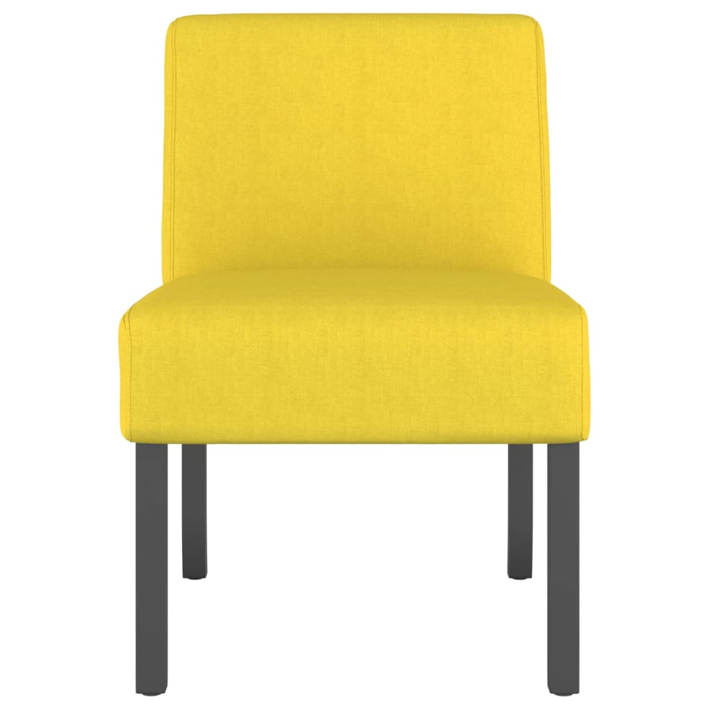 vidaXL atpūtas krēsls, gaiši dzeltens audums