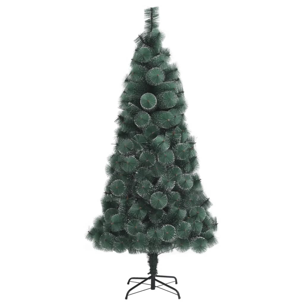 vidaXL mākslīgā Ziemassvētku egle, LED un bumbiņas, 150 cm, PVC un PE