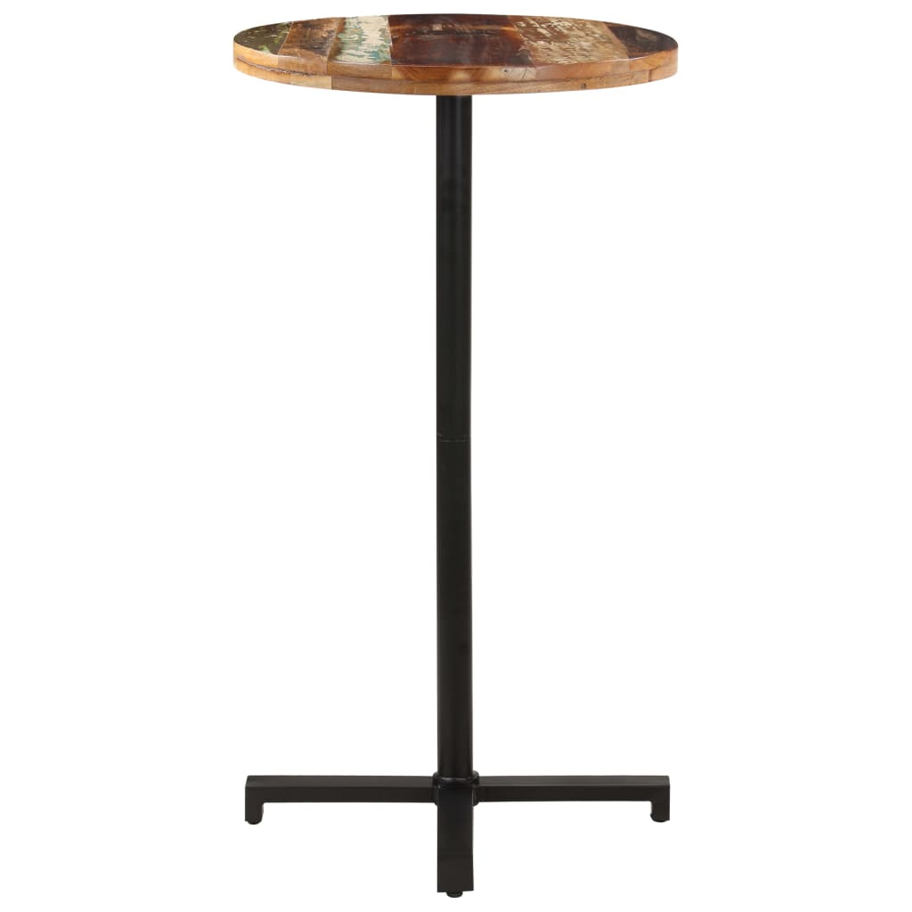 vidaXL bistro galds, apaļš, Ø60x110 cm, pārstrādāts masīvkoks