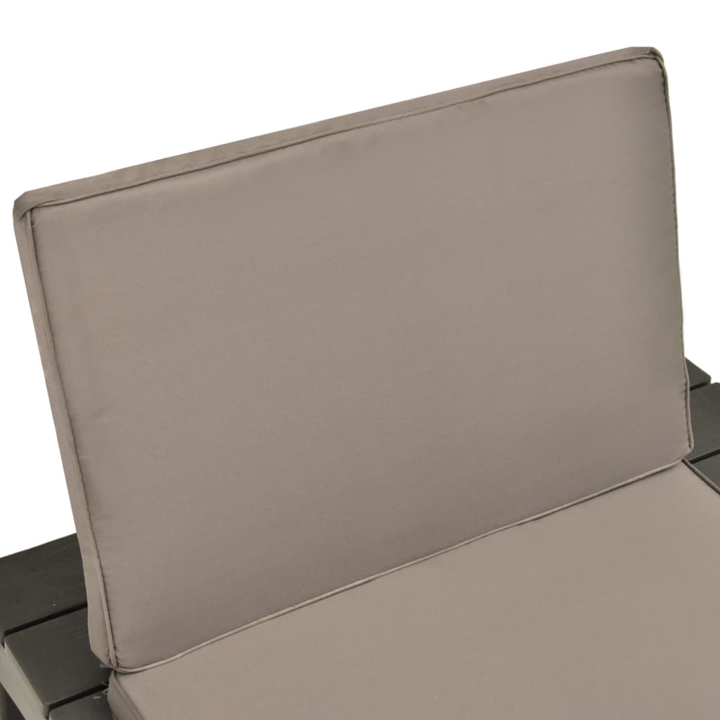 vidaXL dārza atpūtas krēsli ar matračiem, 2 gab., antracīta plastmasa