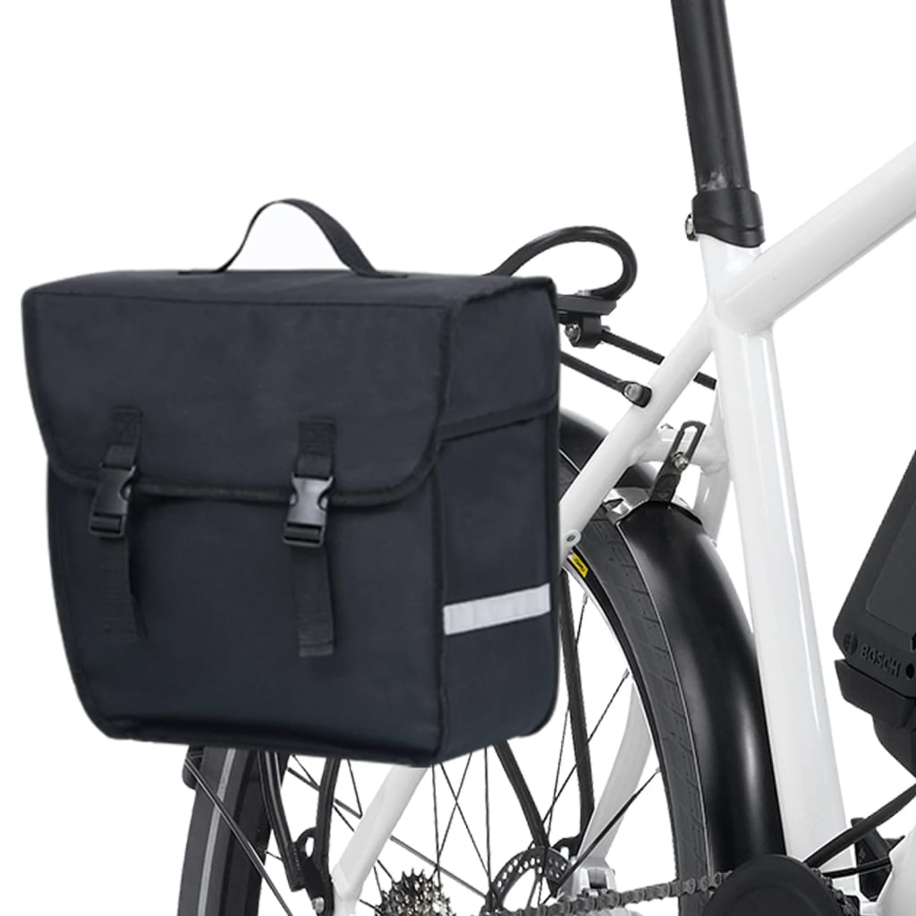 vidaXL velosipēda soma bagāžniekam, ūdensdroša, 21 L, melna