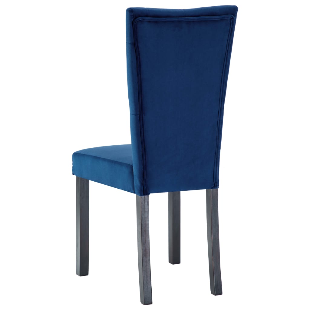 vidaXL virtuves krēsli, 6 gab., tumši zils samts