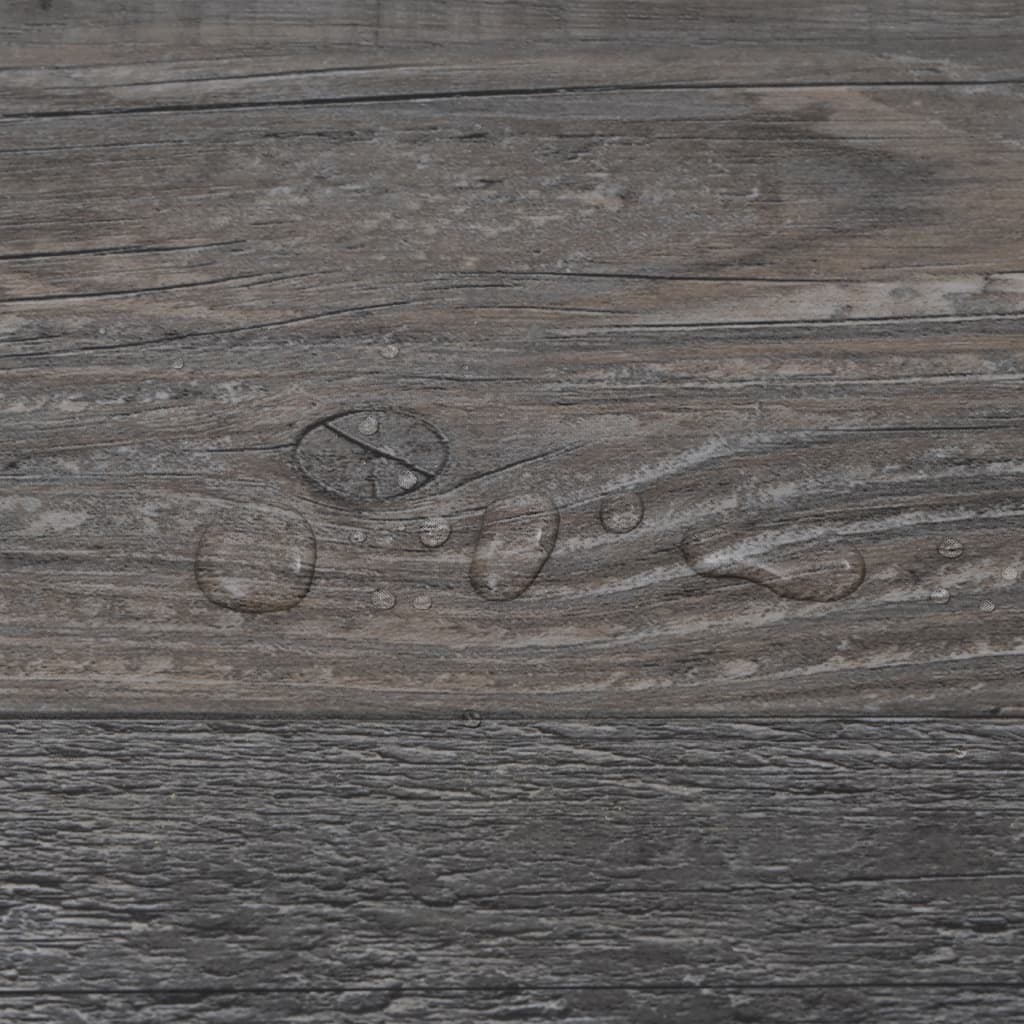 vidaXL grīdas dēļi, pašlīmējoši, 4,46 m², 3 mm, industriāla koka PVC