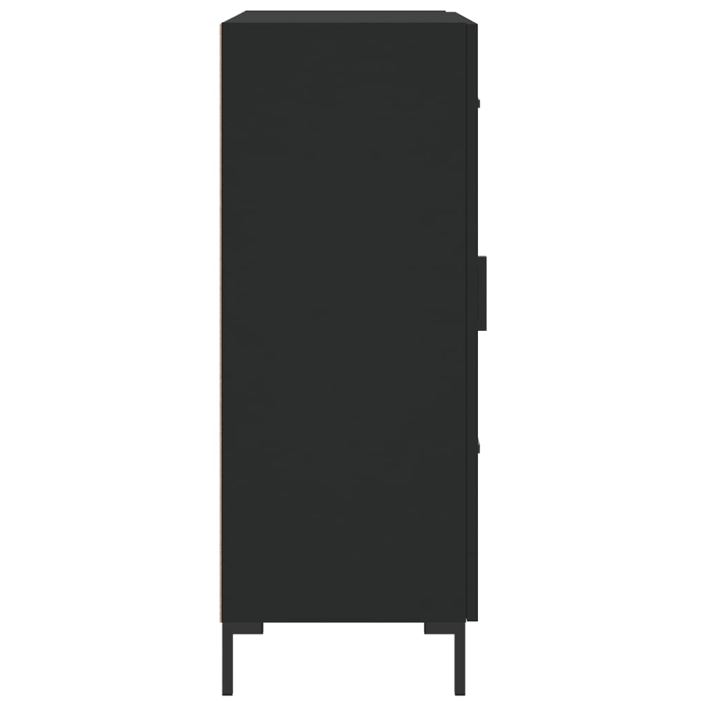 vidaXL kumode, melna, 69,5x34x90 cm, inženierijas koks