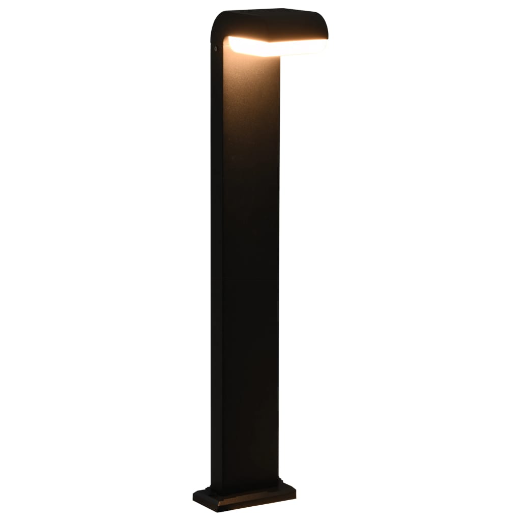 vidaXL āra LED lampa, 9 W, melna, ovāla