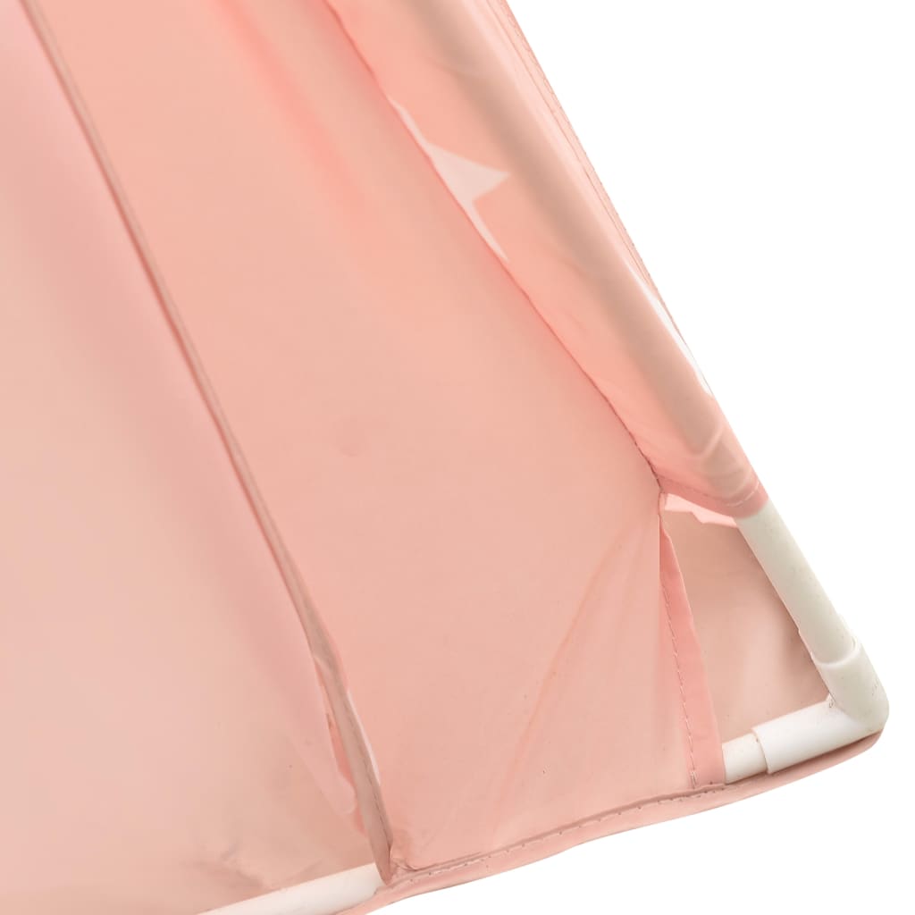 vidaXL bērnu telts ar somu, vigvama forma, rozā, 115x115x160 cm