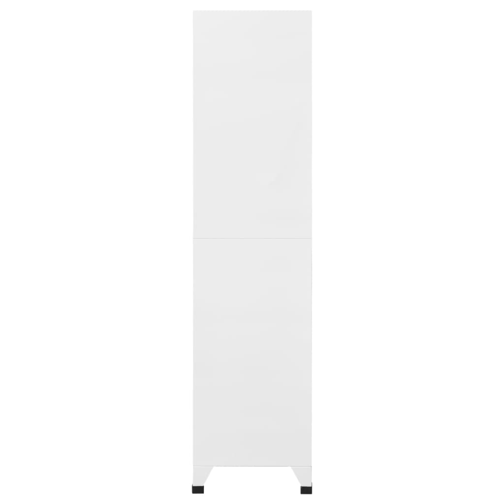 vidaXL ģērbtuves skapis, balts, 90x45x180 cm, tērauds