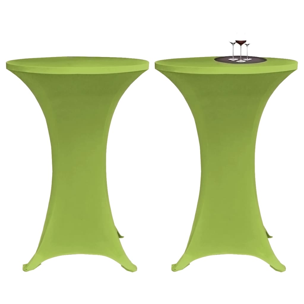 vidaXL galdu pārvalki, 4 gab., 70 cm, zaļš elastīgs audums