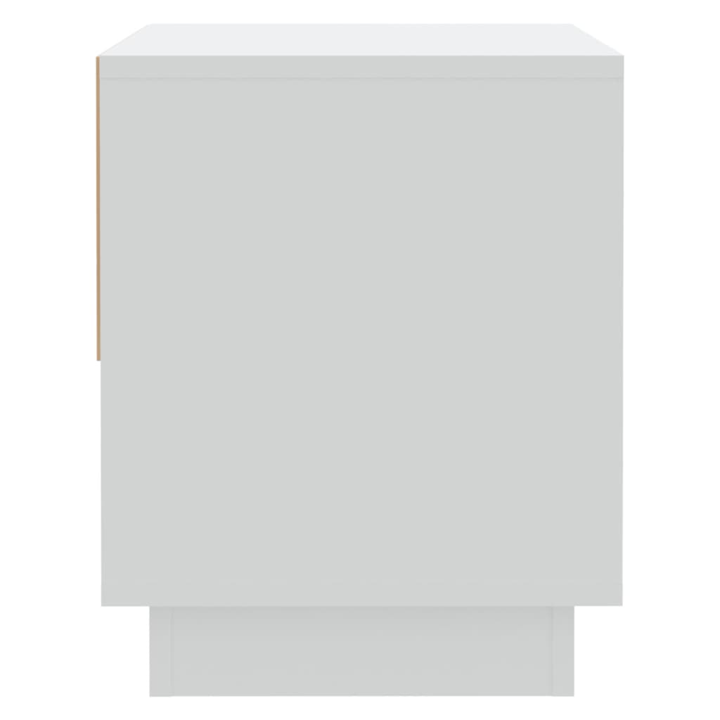 vidaXL naktsskapīši, 2 gab., 45x34x44 cm, balti, skaidu plāksne
