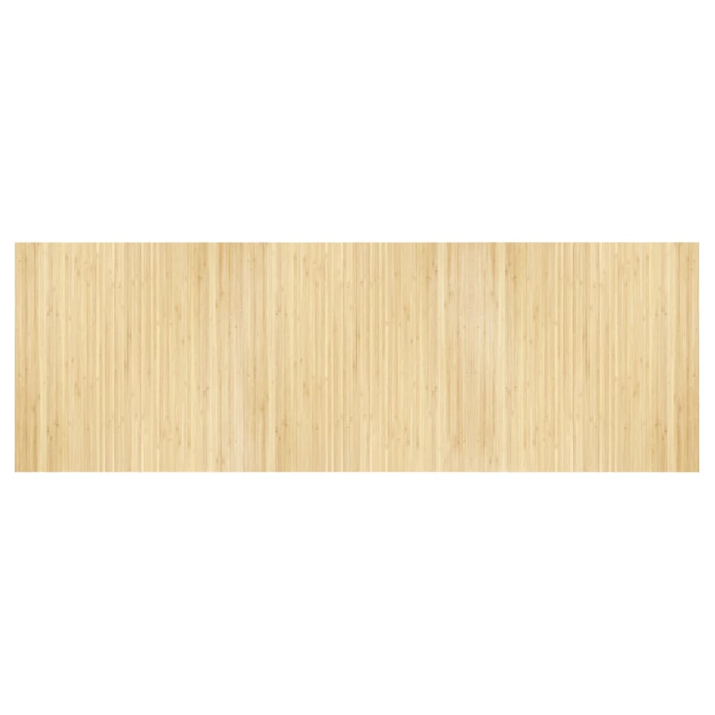 vidaXL paklājs, taisnstūra forma, dabīga krāsa, 100x300 cm, bambuss